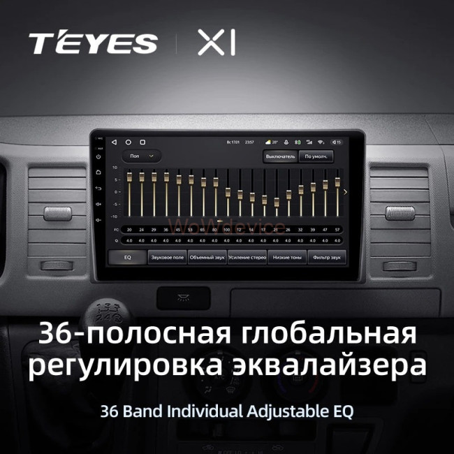Штатная магнитола Teyes X1 4G 2/32 Toyota Hiace H300 VI (2019-2022)