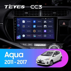 Штатная магнитола Teyes CC3 360 6/128 Toyota Aqua (2011-2017) правый руль