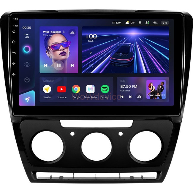 Штатная магнитола Teyes CC3 360 6/128 Skoda Octavia 2 A5 (2008-2013)