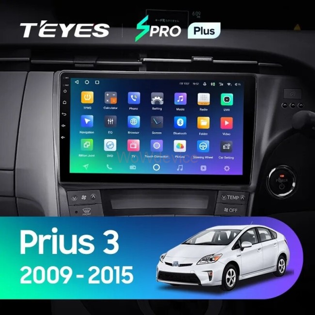 Штатная магнитола Teyes SPRO Plus 6/128 Toyota Prius 3 XW30 (2009-2015) F2 правый руль
