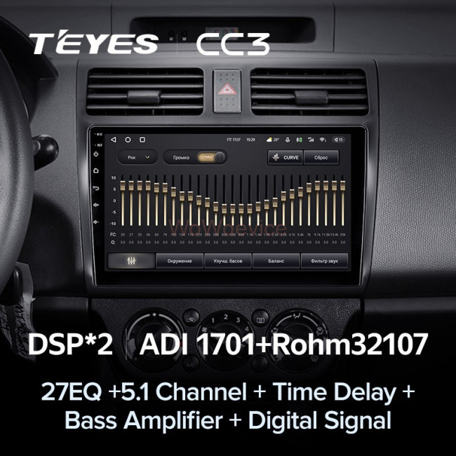 Штатная магнитола Teyes CC3 3/32 Suzuki Swift 3 (2003-2010) Штатная магнитола Teyes CC3 3/32 Suzuki Swift 3 (2003-2010)