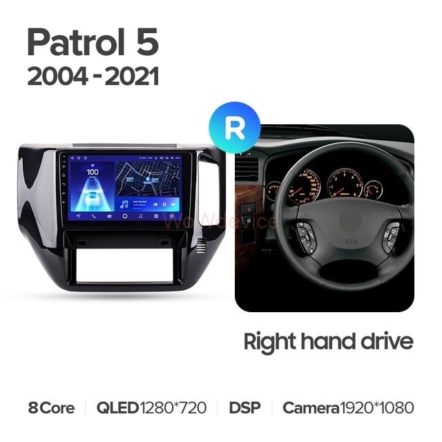 Штатная магнитола Teyes CC2 Plus 4/32 Nissan Patrol V 5 Y61 (2004-2021) F3 Правый руль