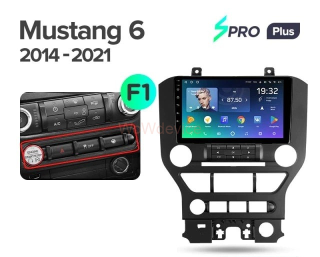 Штатная магнитола Teyes SPRO Plus 6/128 Ford Mustang VI S550 (2014-2021) Тип А