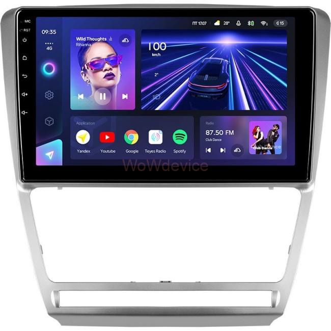 Штатная магнитола Teyes CC3 360 6/128 Skoda Octavia 2 A5 (2008-2013) Серая