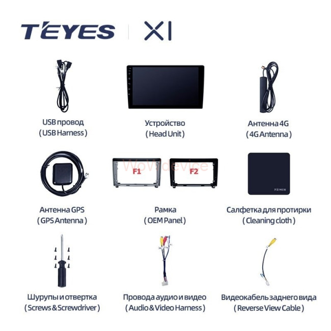 Штатная магнитола Teyes X1 4G 2/32 Peugeot 407 (2004-2011) F2