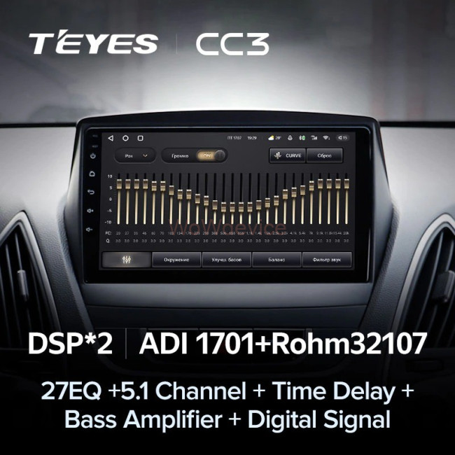 Штатная магнитола Teyes CC3 6/128 Hyundai ix35 (2009-2015) (Tucson 2) Тип-C Штатная магнитола Teyes CC3 6/128 Hyundai ix35 (2009-2015) (Tucson 2) Тип-C