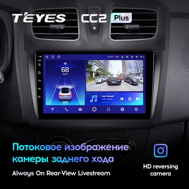 Штатная магнитола Teyes CC2 Plus 3/32 Renault Sandero 2 (2014-2019) F2