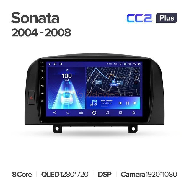 Штатная магнитола Teyes CC2L Plus 1/16 Hyundai Sonata NF (2004-2008)