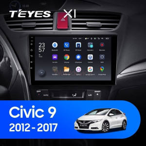 Штатная магнитола Teyes X1 4G 2/32 Honda Civic 9 FK FB (2012-2017)