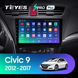 Штатная магнитола Teyes SPRO Plus 6/128 Honda Civic 9 FK FB (2012-2017)
