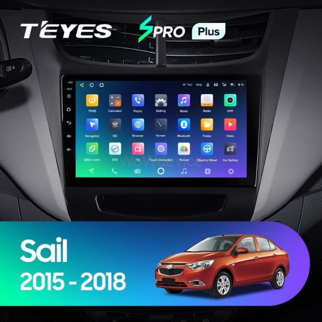 Штатная магнитола Teyes SPRO Plus 6/128 Chevrolet Sail (2015-2018)
