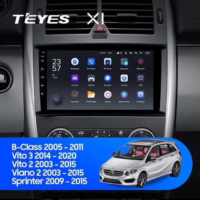 Штатная магнитола Teyes X1 4G 2/32 Mercedes-Benz Viano W639\W447 (2006-2022)