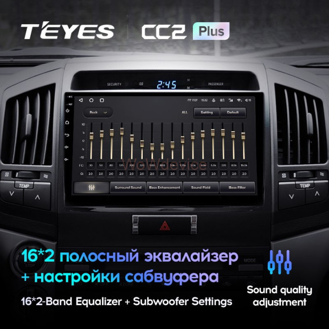 Штатная магнитола Teyes CC2 Plus 3/32 Toyota Land Cruiser 200 (2007-2015) Штатная магнитола Teyes CC2 Plus 3/32 Toyota Land Cruiser 200 (2007-2015)