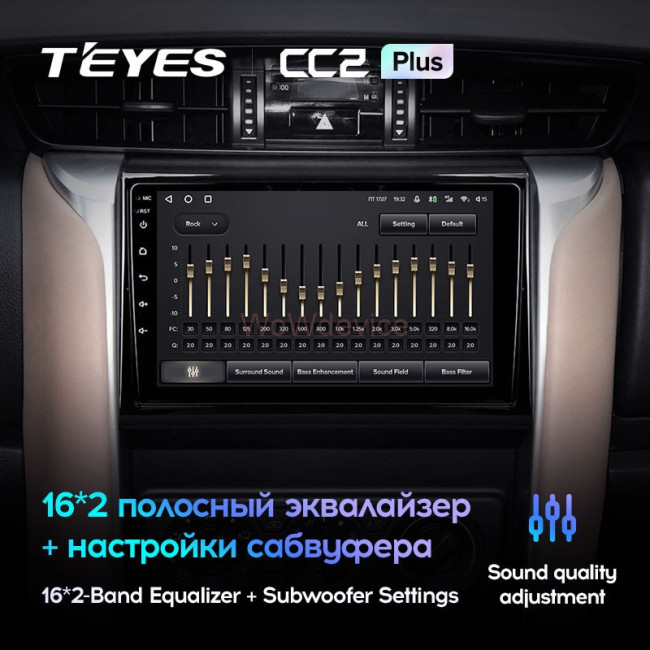 Штатная магнитола Teyes CC2L Plus 1/16 Toyota Fortuner 2 (2015-2018) Штатная магнитола Teyes CC2L Plus 1/16 Toyota Fortuner 2 (2015-2018)
