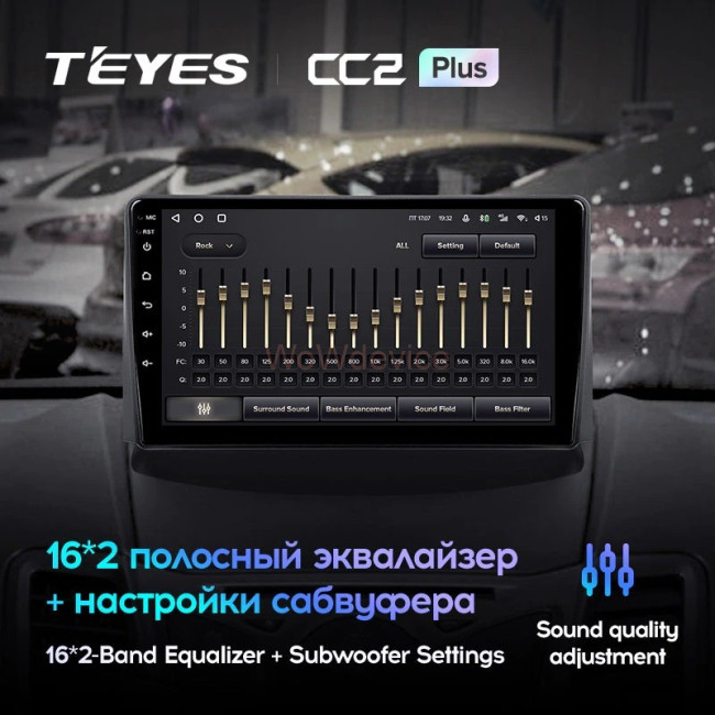 Штатная магнитола Teyes CC2 Plus 3/32 Ford Fiesta 6 (2008-2019) Тип-A