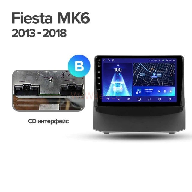 Штатная магнитола Teyes CC2 Plus 3/32 Ford Fiesta 6 (2008-2019) Тип-A