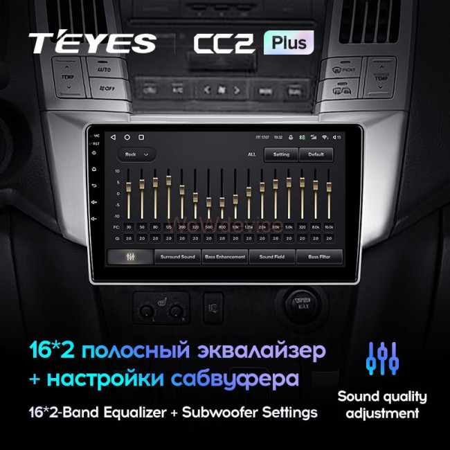 Штатная магнитола Teyes CC2L Plus 1/16 Toyota Harrier (2003-2009)