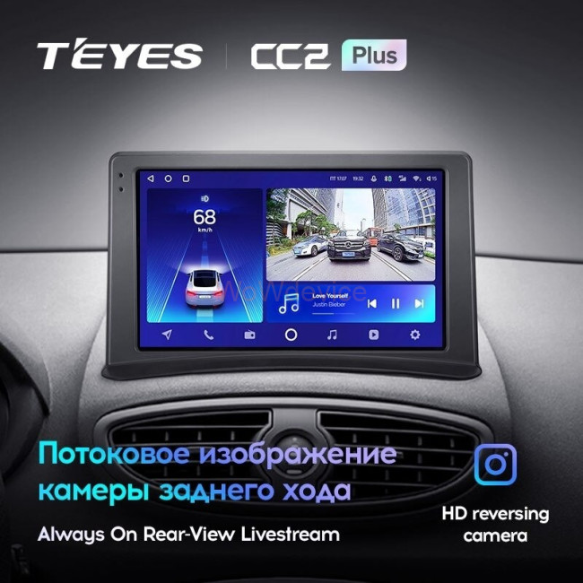 Штатная магнитола Teyes CC2 Plus 4/64 Renault Clio 3 (2005-2014)