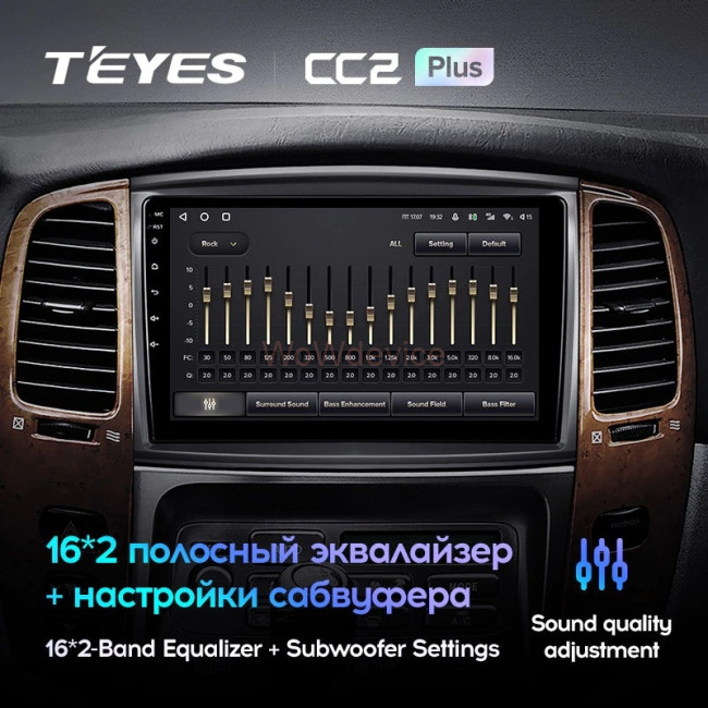 Штатная магнитола Teyes CC2L Plus 1/16 Toyota Land Cruiser LC 100 (2002-2007) Тип-С Штатная магнитола Teyes CC2L Plus 1/16 Toyota Land Cruiser LC 100 (2002-2007) Тип-С
