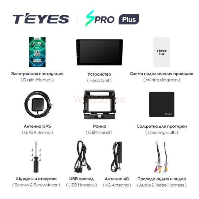 Штатная магнитола Teyes SPRO Plus 4/64 Toyota Land Cruiser 11 200 (2007-2015) Тип-A
