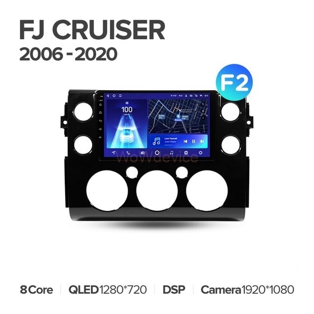 Штатная магнитола Teyes CC2 Plus 4/64 Toyota FJ Cruiser J15 (2006-2020) F2