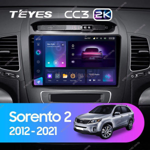 Штатная магнитола Teyes CC3 2K 3/32 Kia Sorento 2 II XM (2012-2021) F1