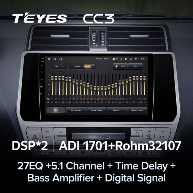 Штатная магнитола Teyes CC3 4/64 Toyota Land Cruiser Prado 150 (2017-2021)