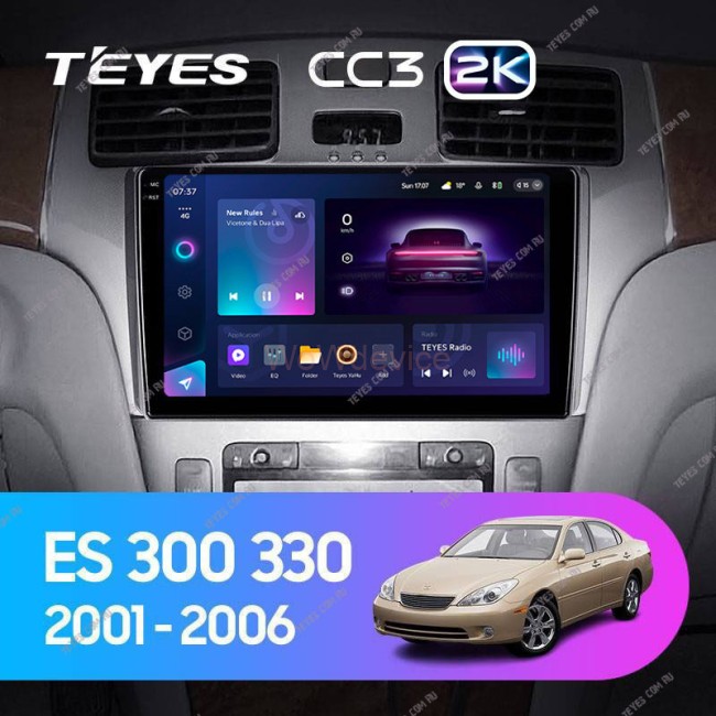 Штатная магнитола Teyes CC3 2K 360 6/128 Lexus ES250 ES300 ES330 (2001-2006)