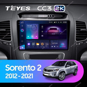 Штатная магнитола Teyes CC3 2K 3/32 Kia Sorento 2 II XM (2012-2021) F2