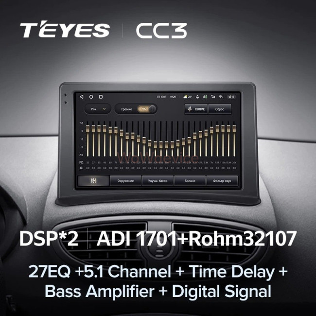 Штатная магнитола Teyes CC3 4/64 Renault Clio 3 (2005-2014)