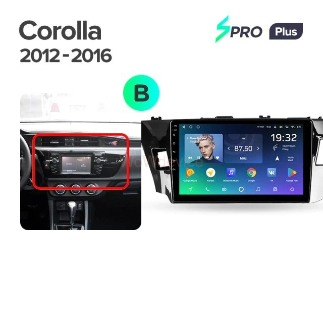 Штатная магнитола Teyes SPRO Plus 6/128 Toyota Corolla (2012-2016) Тип-B Штатная магнитола Teyes SPRO Plus 6/128 Toyota Corolla (2012-2016) Тип-B