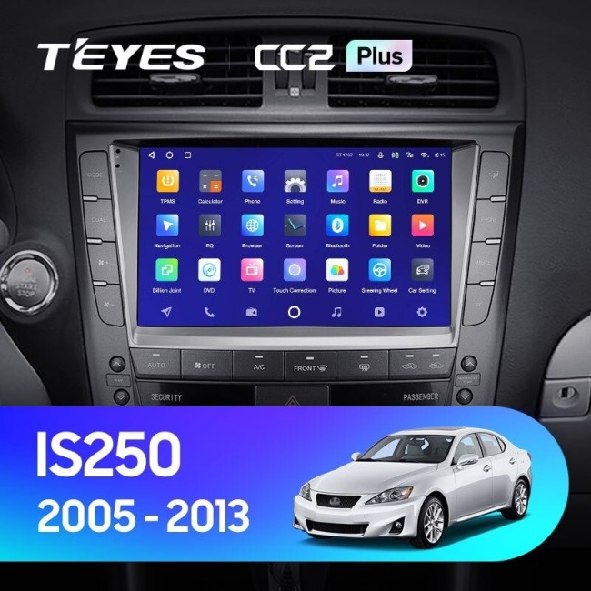 Штатная магнитола Teyes CC2L Plus 1/16 Lexus IS250 XE20 (2005-2013) (Hm) Тип-B