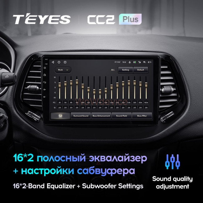 Штатная магнитола Teyes CC2L Plus 1/16 Jeep Compass 2 MP (2016-2018)