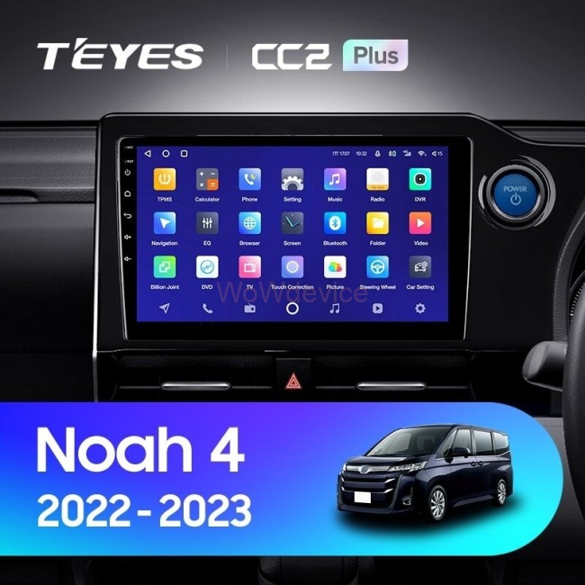 Штатная магнитола Teyes CC2 Plus 4/32 Toyota Noah 4 R90 (2022-2023) Правый руль
