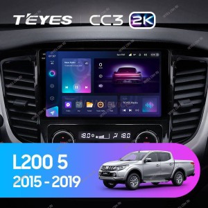Штатная магнитола Teyes CC3 2K 3/32 Mitsubishi L200 5 (2015-2019) кондиционер F1