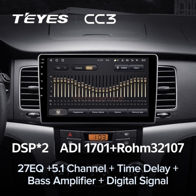 Штатная магнитола Teyes CC3 3/32 Ssang Yong Kyron 2010+