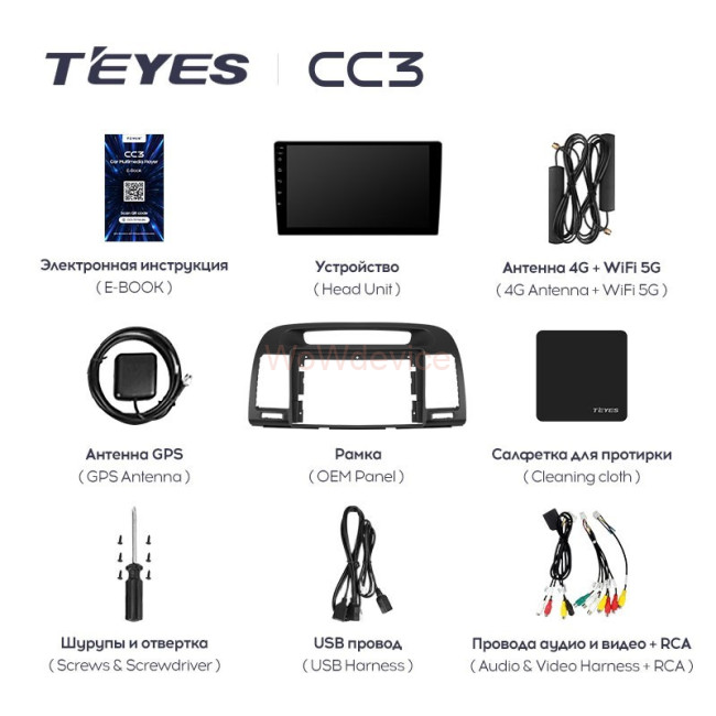 Штатная магнитола Teyes CC3 3/32 Toyota Camry 5 XV 30 (2001-2006) Тип-A Штатная магнитола Teyes CC3 3/32 Toyota Camry 5 XV 30 (2001-2006) Тип-A