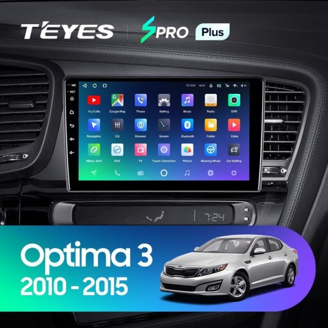Штатная магнитола Teyes SPRO Plus 4/64 Kia Optima 3 TF (2010-2015) F2