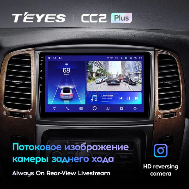 Штатная магнитола Teyes CC2 Plus 6/128 Toyota Land Cruiser LC 100 (2002-2007) Тип-С