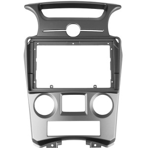 Рамка магнитолы 9.0" (цв.темно-серый) для KIA Carens 2006-2012; Rondo 2007-2012 Климат