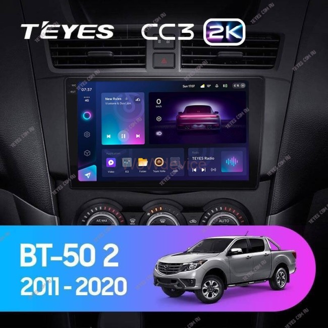 Штатная магнитола Teyes CC3 2K 360 6/128 Mazda BT-50 (2011-2020)