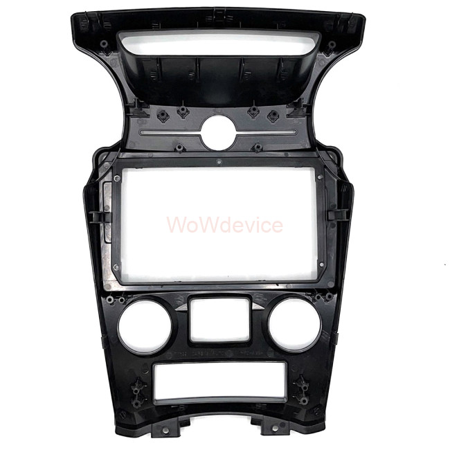 Рамка магнитолы 9.0" (цв.Черный) для KIA Carens 2013+; Rondo 2013+