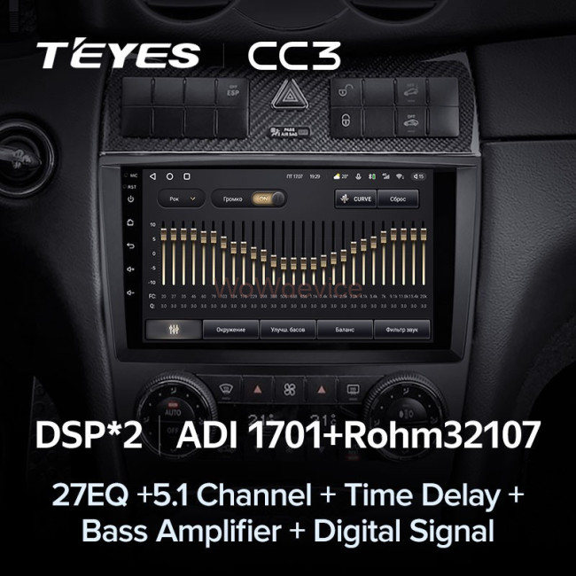 Штатная магнитола Teyes CC3 6/128 Mercedes Benz C-Class W203 CL203 C209 A209 (2004-2011)