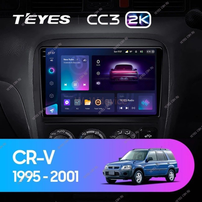 Штатная магнитола Teyes CC3 2K 360 6/128 Honda CR-V (1995-2001)