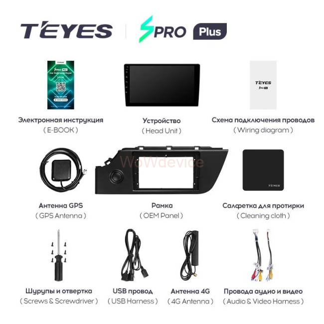 Штатная магнитола Teyes SPRO Plus 4/64 Kia Rio 4 IV FB (2020-2021)