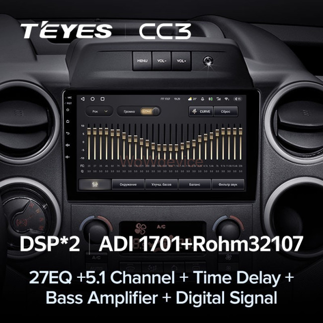 Штатная магнитола Teyes CC3 4/64 Citroen Berlingo 2 B9 (2008-2019)