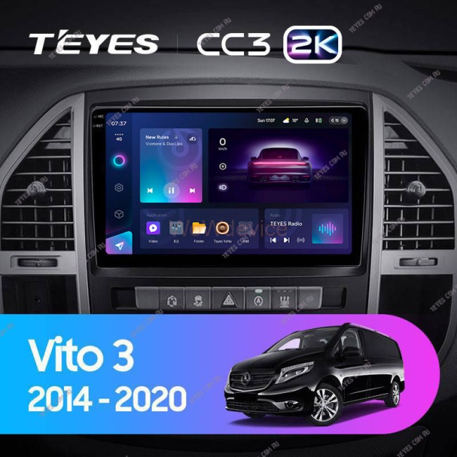 Штатная магнитола Teyes CC3 2K 360 6/128 Mercedes-Benz Vito 3 W447 (2014-2020)