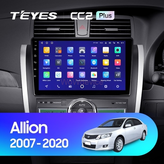 Штатная магнитола Teyes CC2 Plus 4/32 Toyota Allion T260 (2007-2020) Правый руль