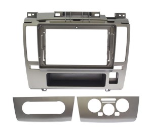 Рамка магнитолы 9.0" (цв.Серый) для NISSAN Tiida 2004-2011 Левый руль