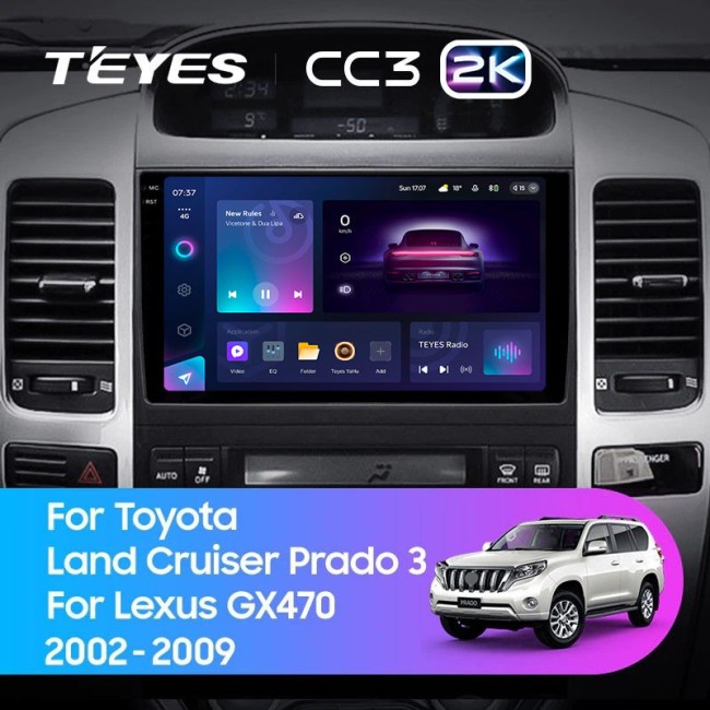 Штатная магнитола Teyes CC3 2K 360 6/128 Lexus GX470 (2002-2009) F1 Тип-B